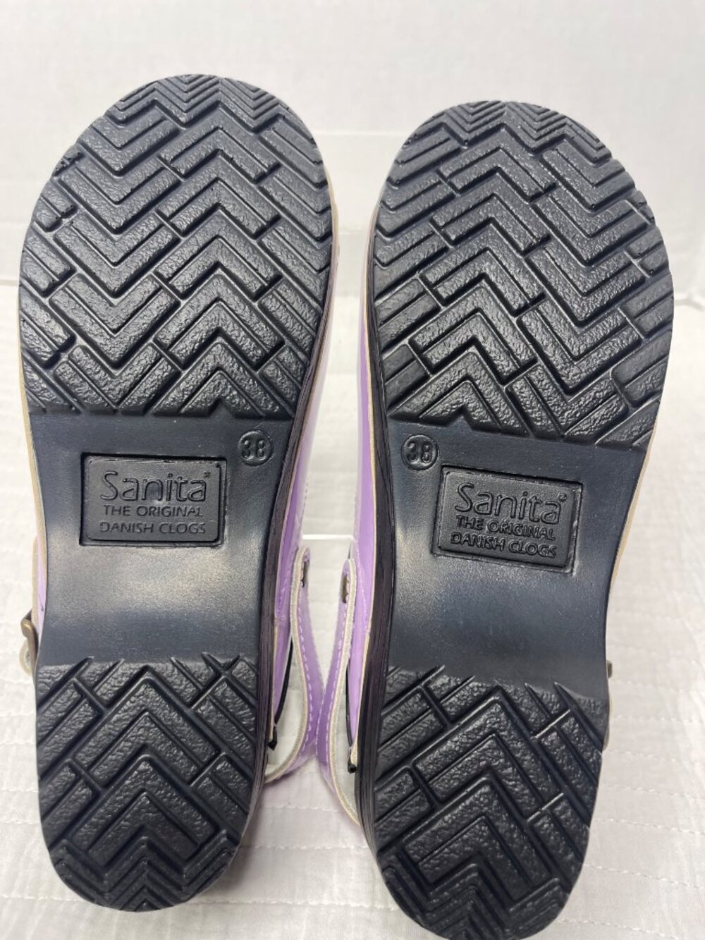 Sanita Freya Womens Lilac Patent Leather Clogs EU 38/US 7 Comfort Shoes - Picture 5 of 8